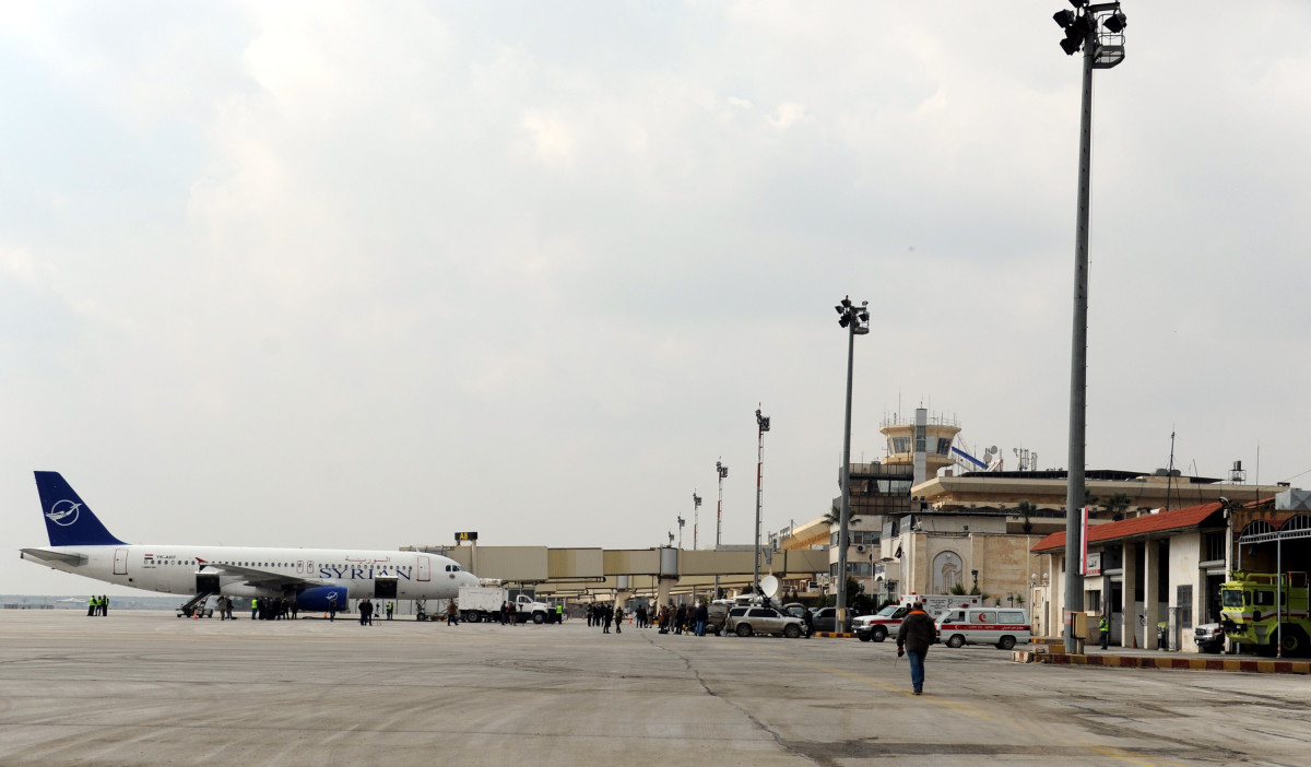 EuropaPress 5505923 200220    aleppo feb 20 2020 xinhua    the first flight from syrias capital