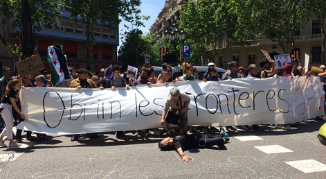 Manifestacion refugiados barcelona 1