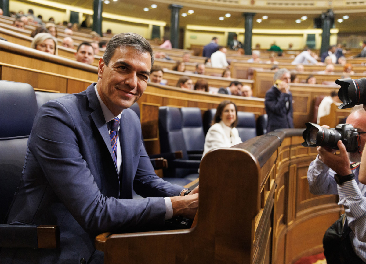 Archivo - El presidente del Gobierno en funciones, Pedro S&aacute;nchez, en un peno del Congreso