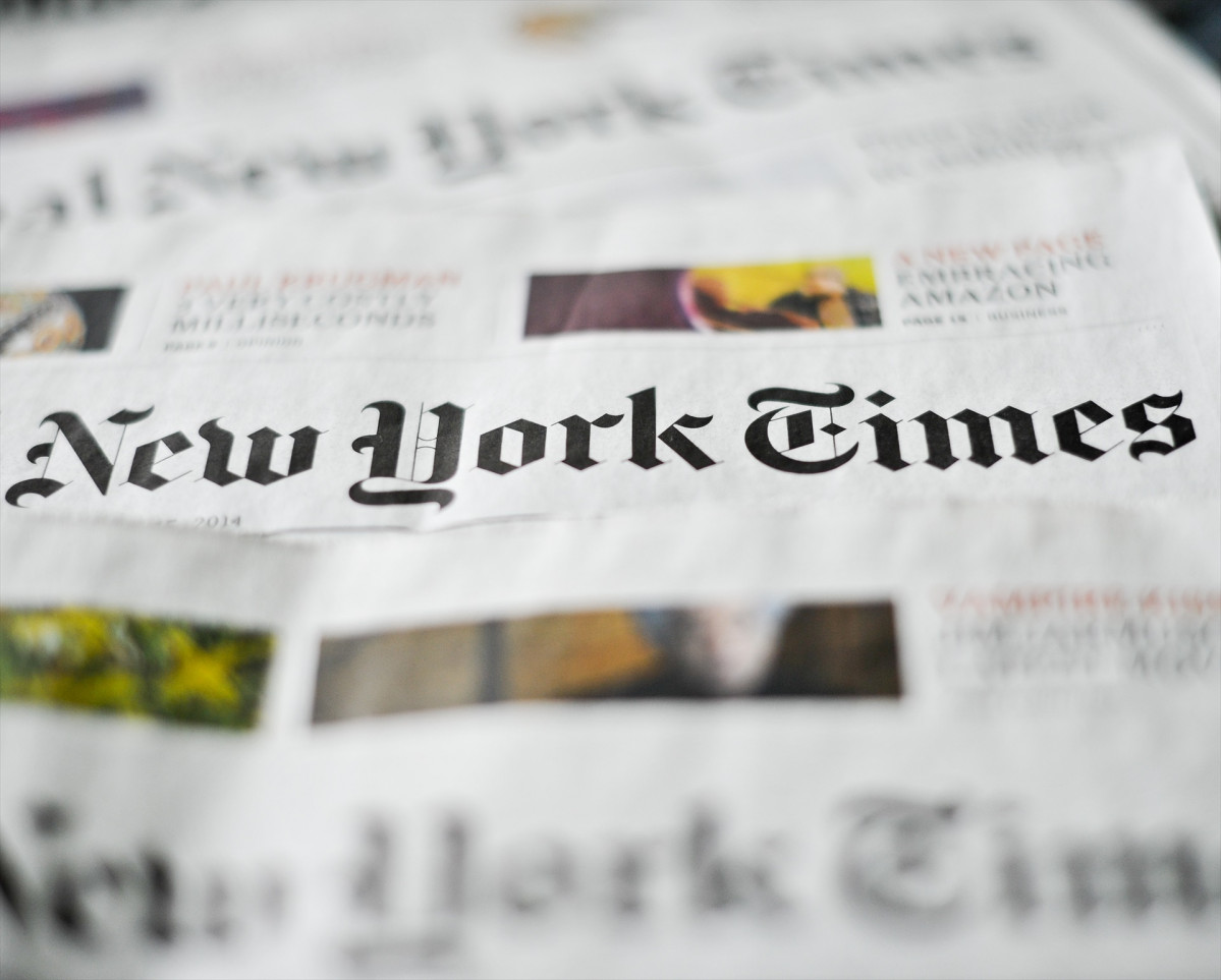 EuropaPress 4299462 filed 23 april 2014 berlin various editions of the new york times newspaper