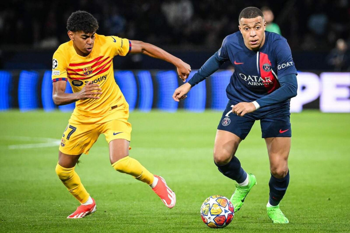 Europapress 5879969 lamine yamal of barcelona and kylian mbappe of psg during the uefa 1600 1067