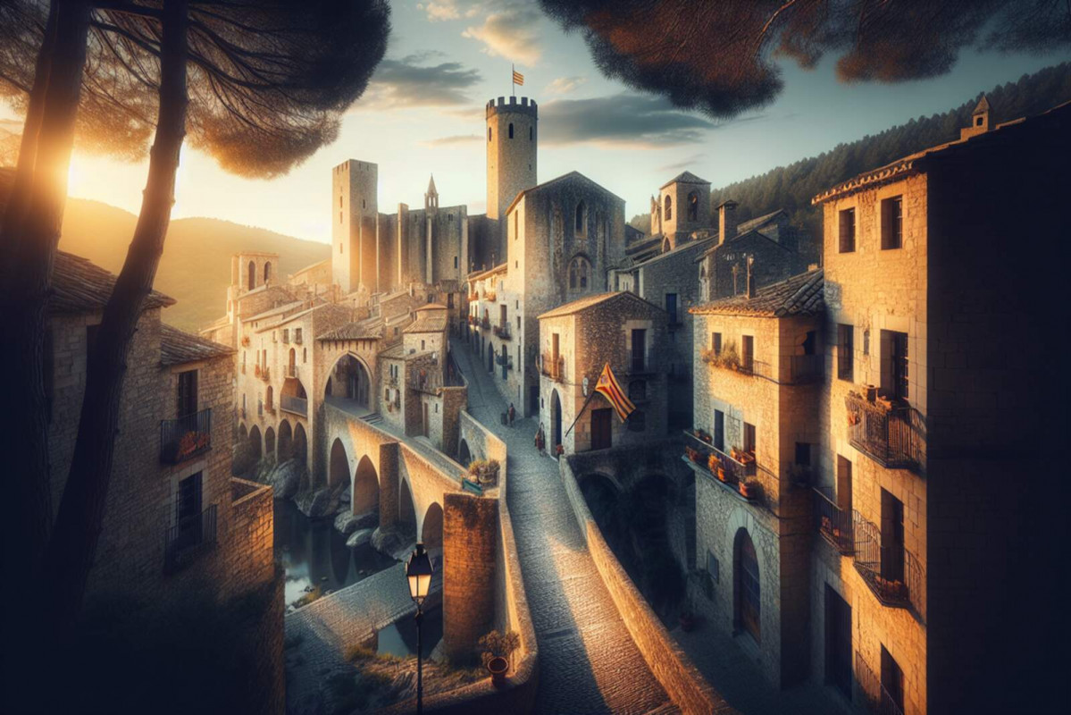 Besalu en un dibujo hecho por ia 1600 1067