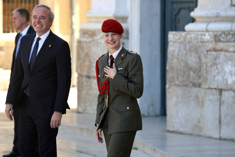Leonor, nombrada como Alférez Alumna de Infantería