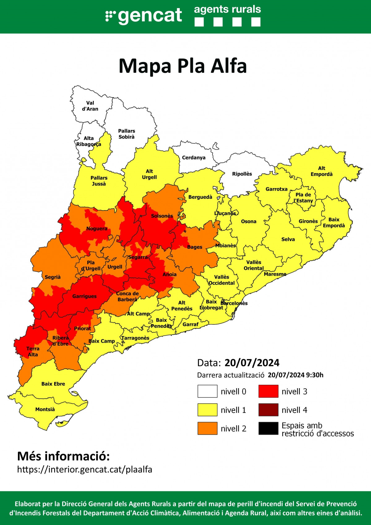 EuropaPress 6099818 mapa comarcas mas riesgo sabado