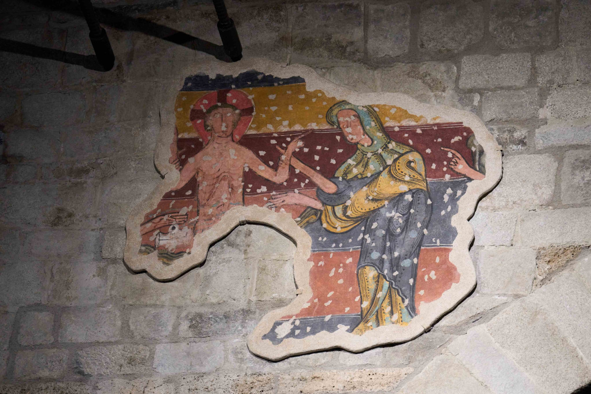 EuropaPress 6099581 restauran fragmento pintura mural bany jesus santa maria taull lleida