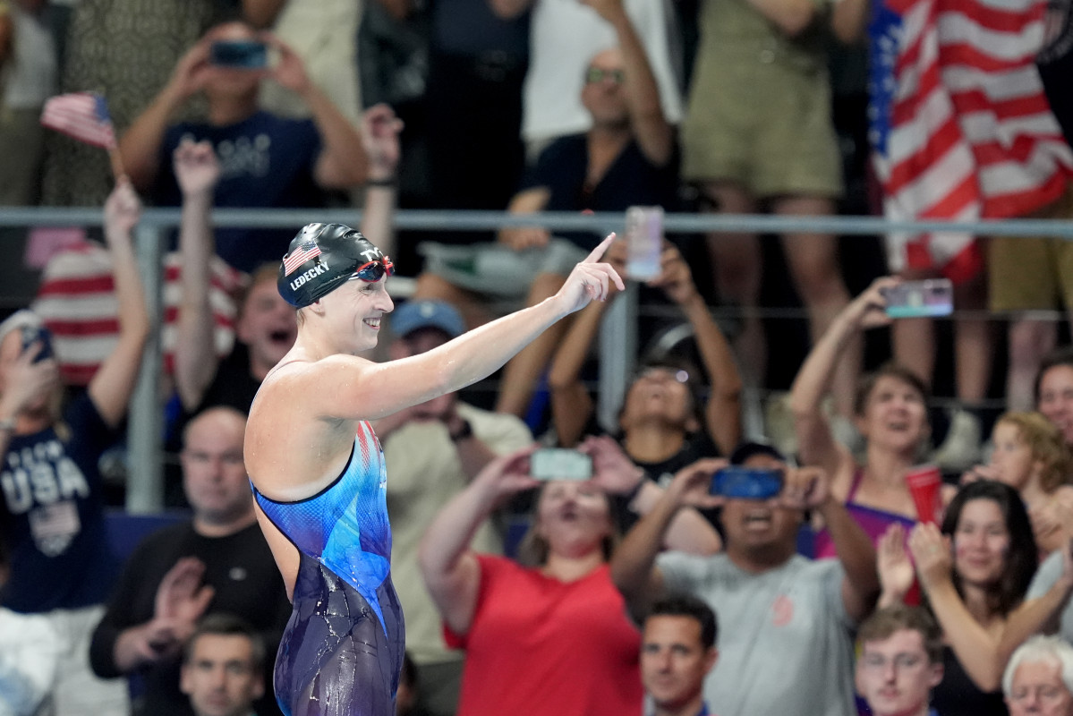 EuropaPress 6133565 03 august 2024 france paris usas katie ledecky reacts after the final of