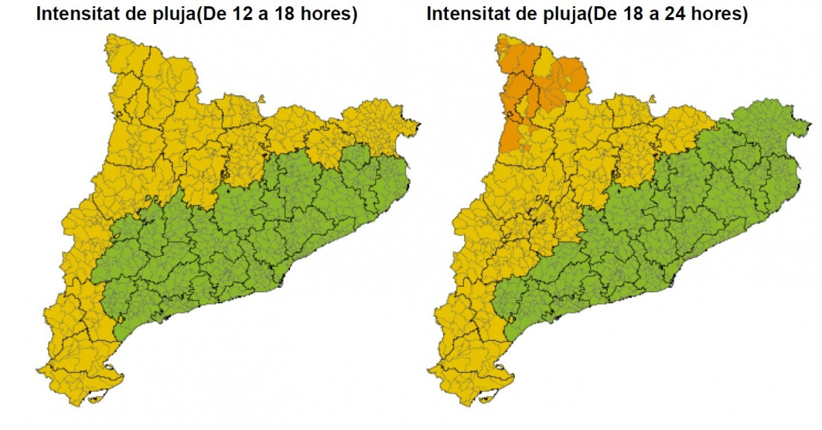 EuropaPress 6157140 mapas prevision lluvias intensas martes