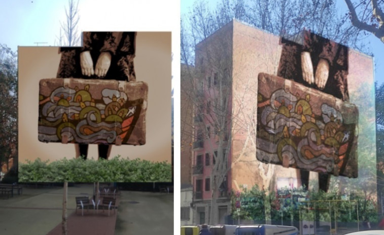 Un nuevo mural artístico recuerda al poeta chileno Pablo Neruda en Barcelona