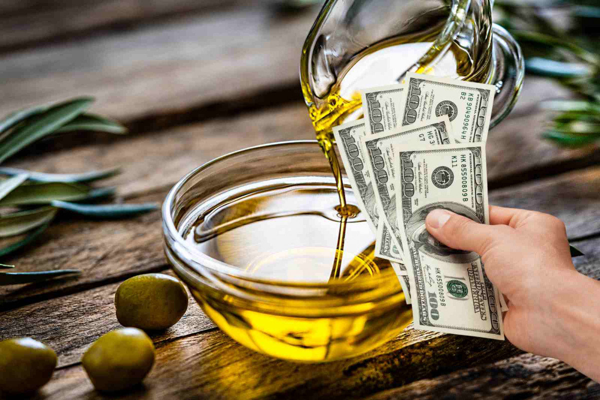 Dinero aceite de oliva