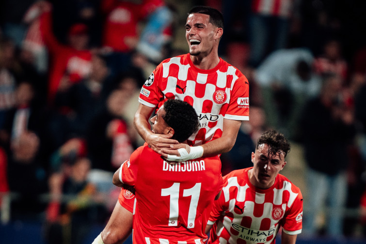 Histórico Girona: el equipo logra su primera victoria en Champions (2-0)