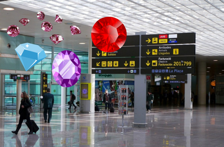 Descubren 121 joyas ocultas en el culo de un hombre durante un registro en el Aeropuerto de Barcelona
