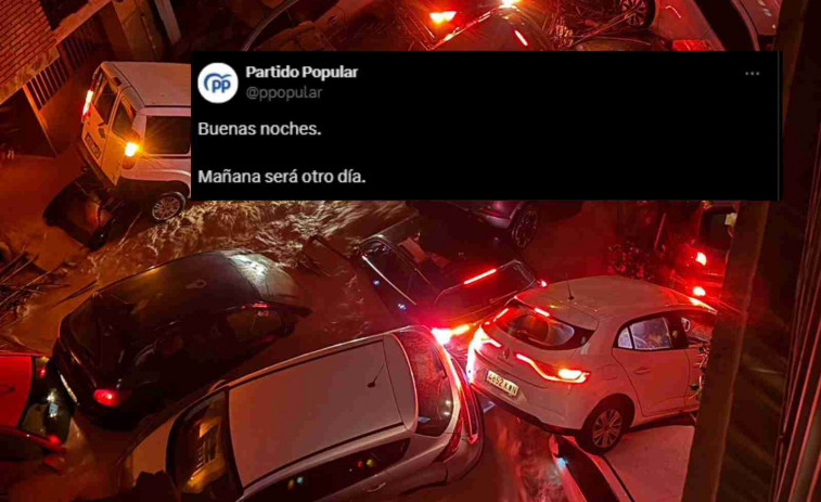 El PP se va a dormir mientras los valencianos siguen atrapados por las inundaciones: 