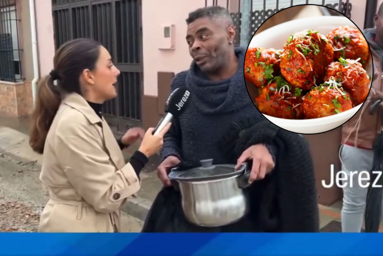 VÍDEO: Un hombre de Jerez rescata unas albóndigas en salsa cuando la DANA golpeaba su casa