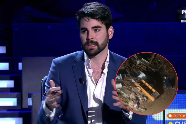 VÍDEO: Pillan a un reportero de 'Horizonte' manchándose los pantalones de barro antes de conectar
