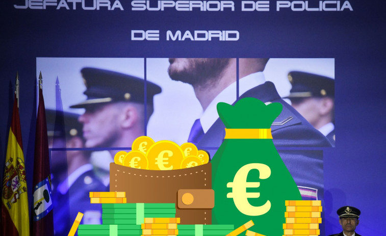 Encuentran 20 millones de euros escondidos en las paredes de casa de un jefe policial en Madrid