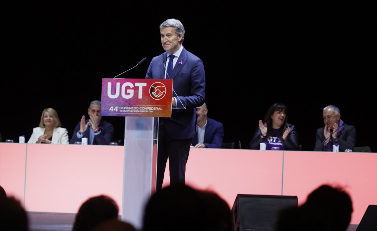 Alberto Núñez Feijóo, Pepe Alvarez, Yolanda Díaz y el Congreso de UGT