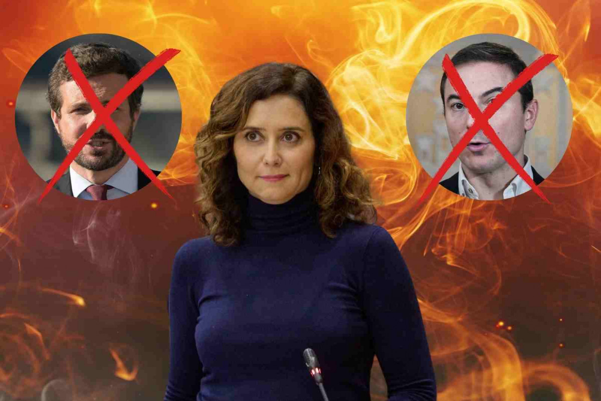 Isabel Díaz Ayuso, Pablo Casado y Juan Lobato