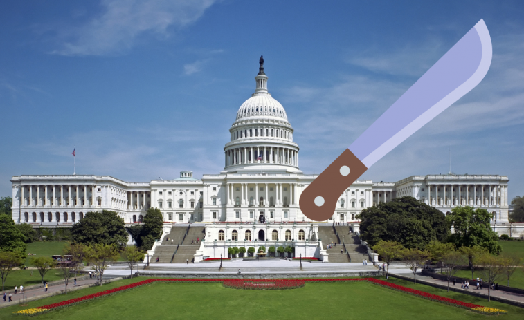 Surrealista: un hombre intenta entrar con un machete en el Capitolio de los Estados Unidos