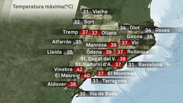 Catalunya se abrasa con 58 récords de altas temperaturas