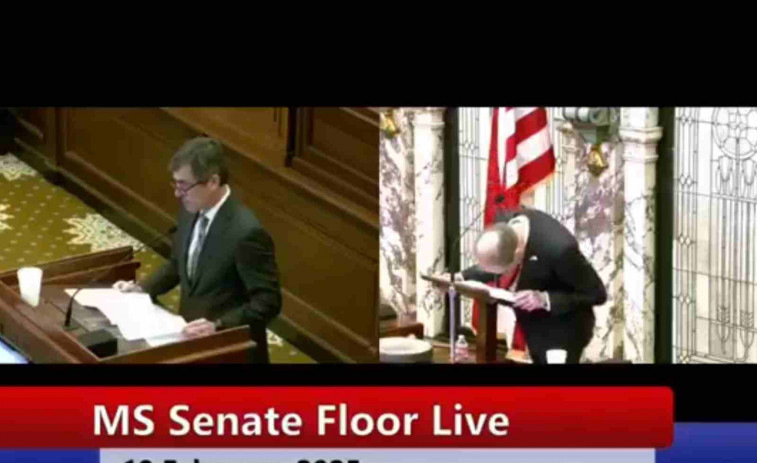 VÍDEO | Un vicegobernador se desmaya y cae al suelo en el Senado de Estados Unidos