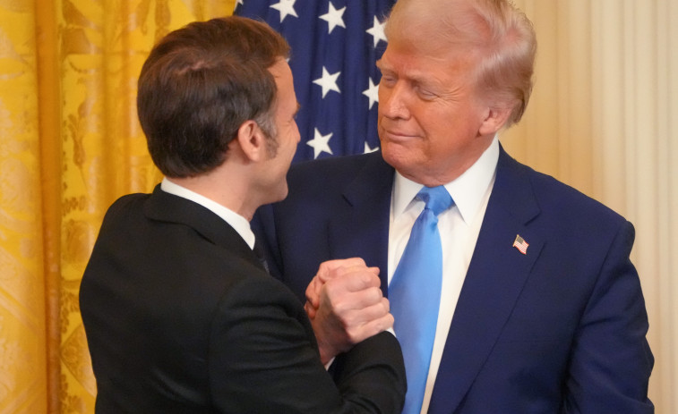 Trump y Macron exhiben su amistad, pero discrepan sobre la guerra en Ucrania