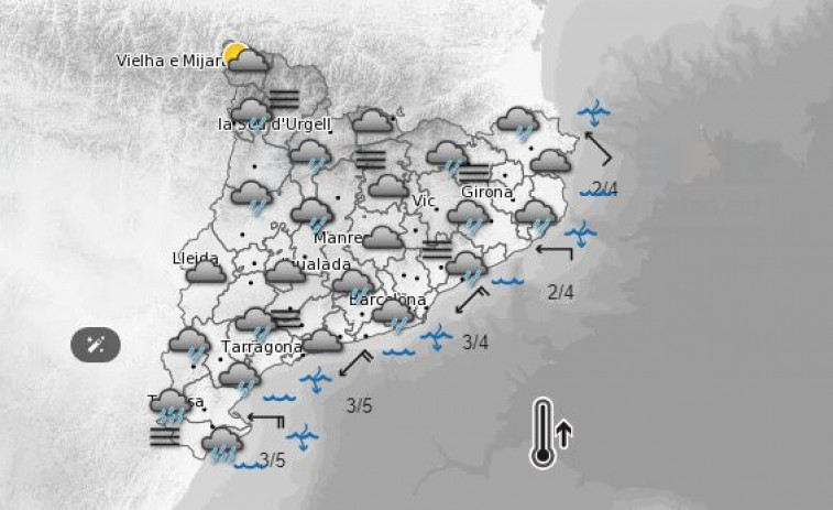 ¡Catalunya en alerta! Doble cambio de tiempo con lluvias, viento y posible borrasca
