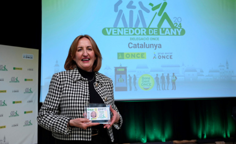 Cristina Chacón, vecina de Lleida, mejor vendedora de ONCE en Catalunya del 2024