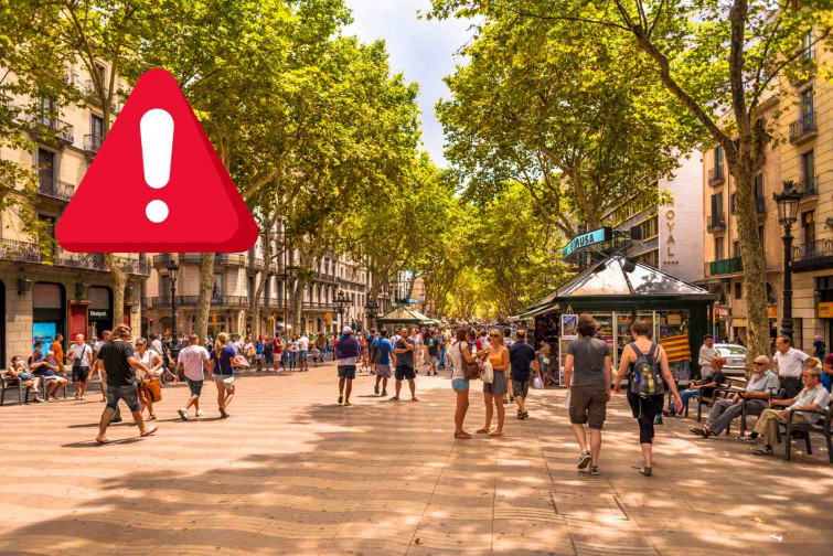 Liberado un trabajador que había quedado atrapado en las obras de la Rambla de Barcelona