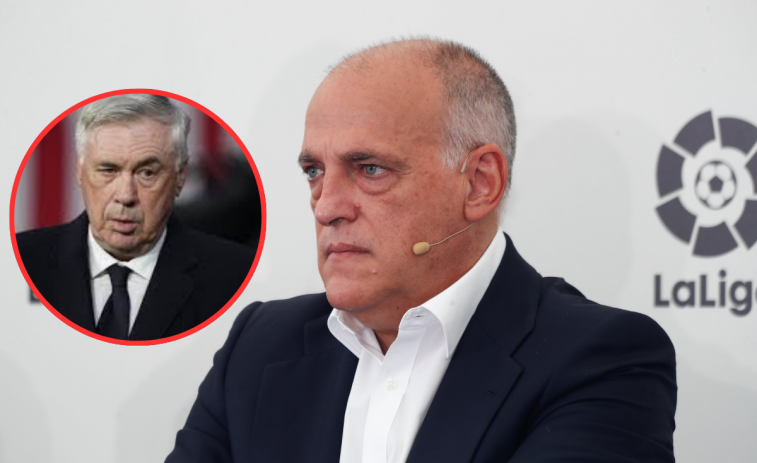 Tebas, irónico en su respuesta tras el órdago de Ancelotti