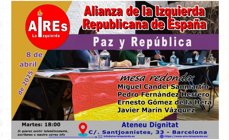 AIREs reúne a destacados líderes en la mesa redonda 'Paz y República' en Barcelona