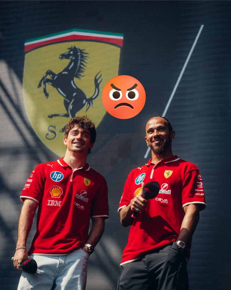 Problemas para la escudería Ferrari: saltan chispas entre Hamilton y Leclerc