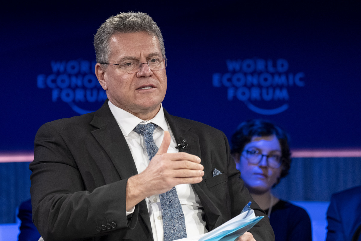 EuropaPress 6473148 handout 23 january 2025 switzerland davos eu commissioner for trade and