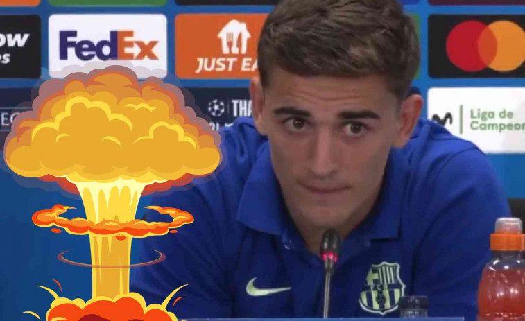 VÍDEO | Gavi estalla en la previa del Dortmund: 