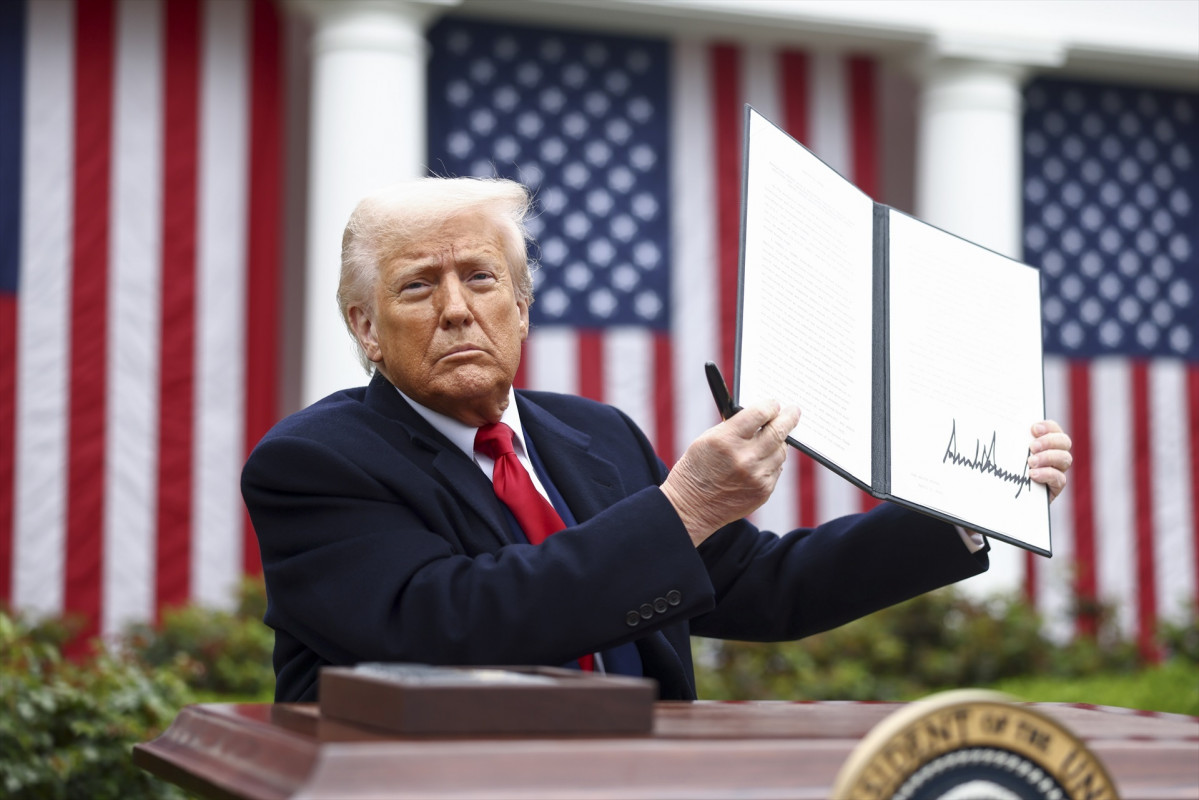 EuropaPress 6620670 april 2025 washington district of columbia usa us president donald trump