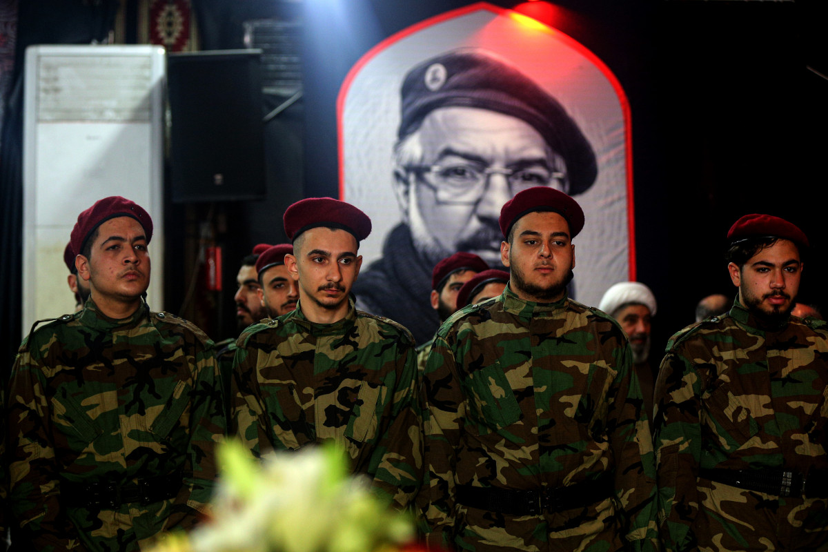 EuropaPress 6656959 april 2025 beirut beirut lebanon pro iranian hezbollah militants attend the