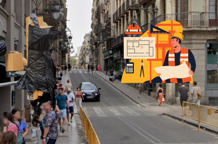 Más cortes en Barcelona: sin tráfico en la calle Jaume I por las obras de la Via Laietana