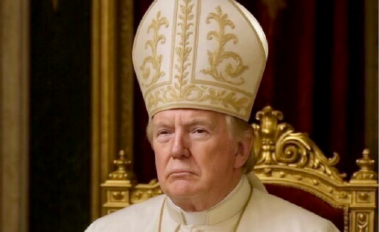 ¡Polémica en EEUU! La iglesia americana carga contra Trump por su imagen vestido de Papa