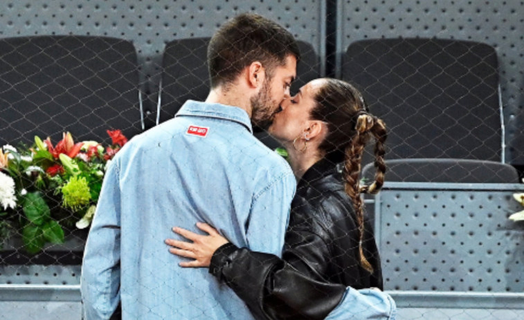 Broncano y Silvia Alonso, enamoradísimos y disfrutando del tenis en Madrid