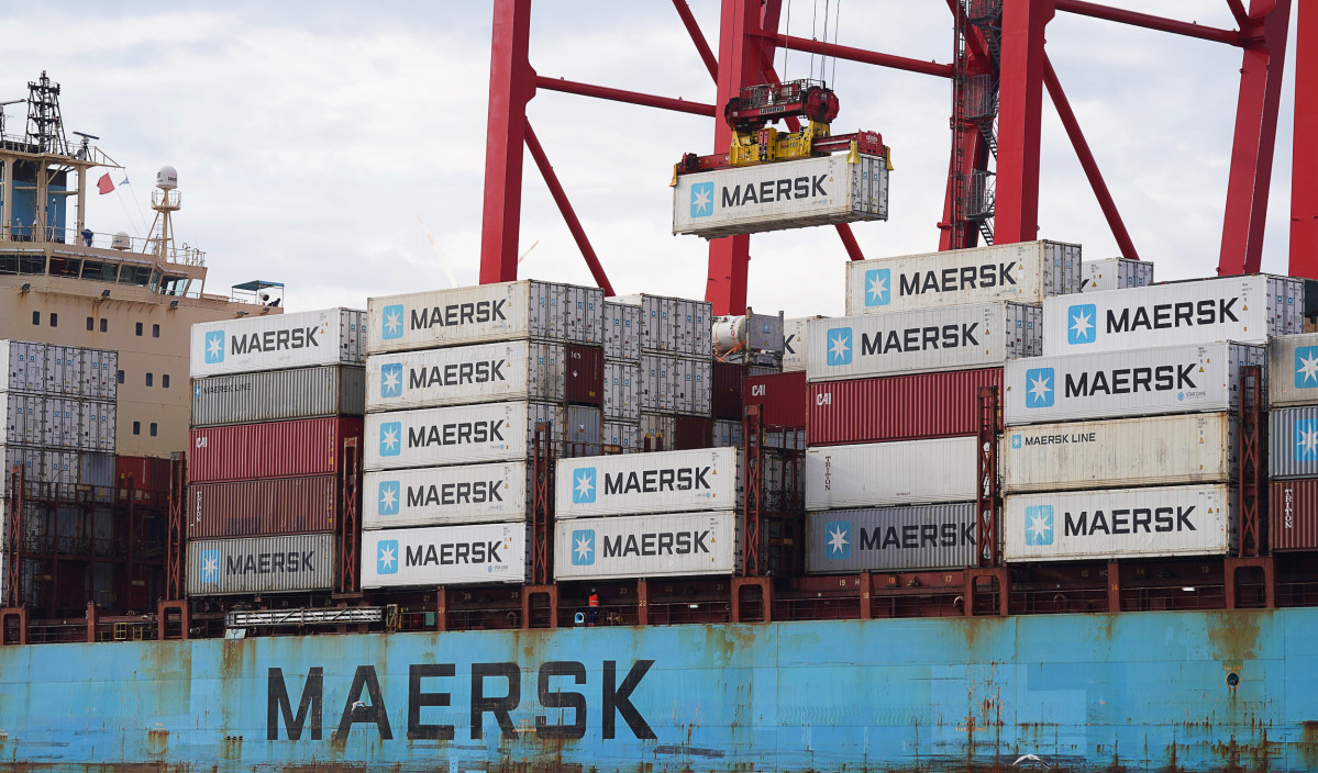 EuropaPress 6573002 filed 30 march 2023 hamburg container ship of the maersk shipping company