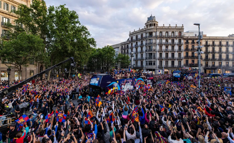 Este será el recorrido de la rúa de celebración de la liga del Barça en Barcelona