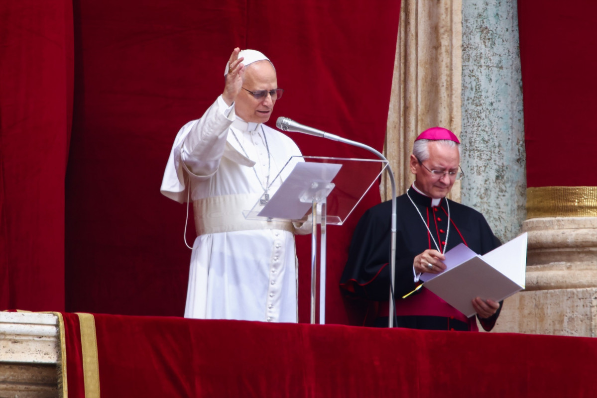 EuropaPress 6714625 may 11 2025 vatican city vatican pope leo xiv delivers his first regina