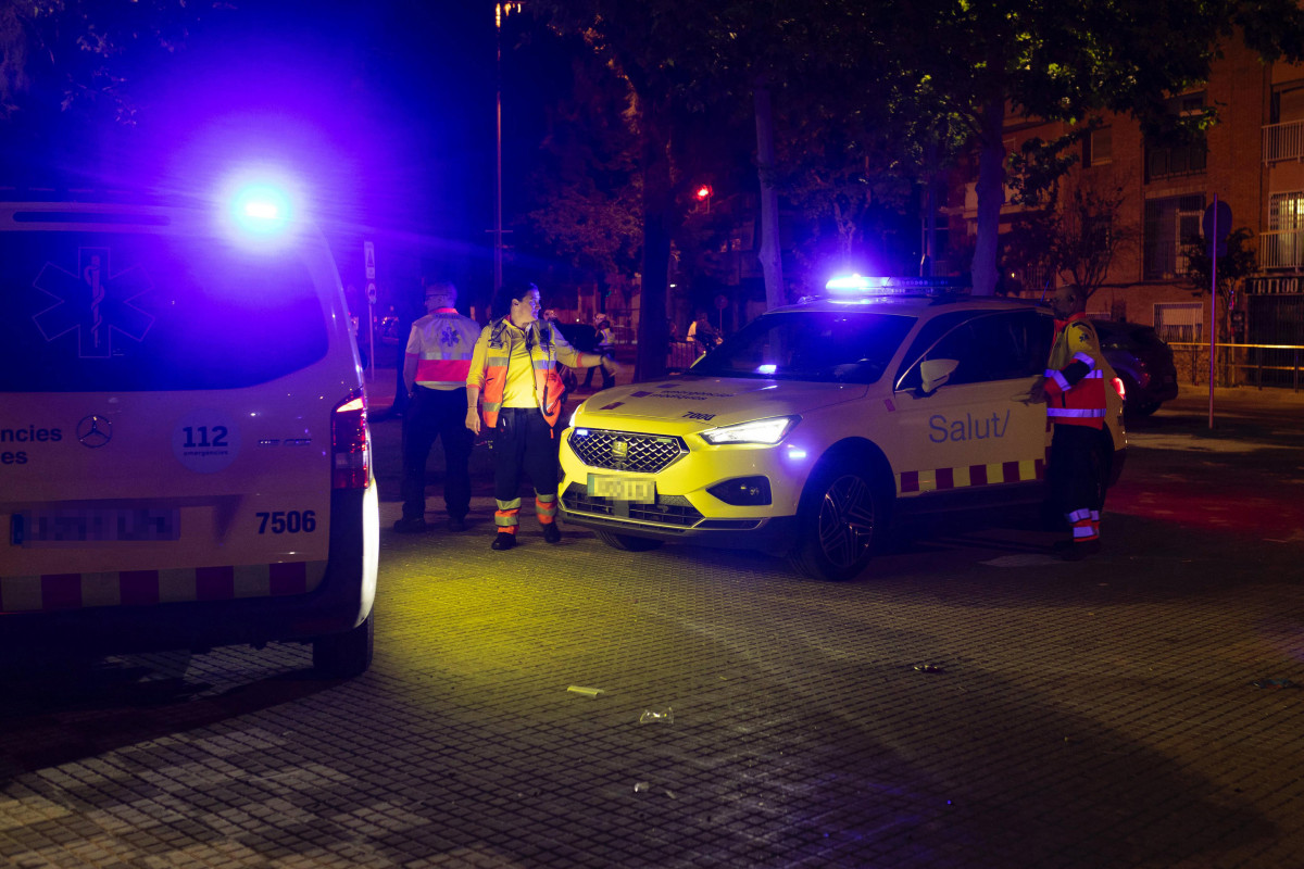 Vehículos de los servicios sanitarios tras el atropello