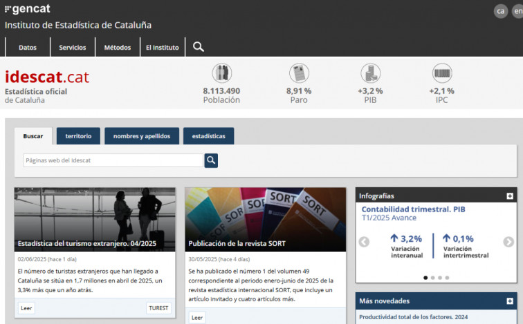 Cambio en el Idescat: Àlex Costa Sáenz de San Pedro, nuevo director del Institut d'Estadística de Catalunya