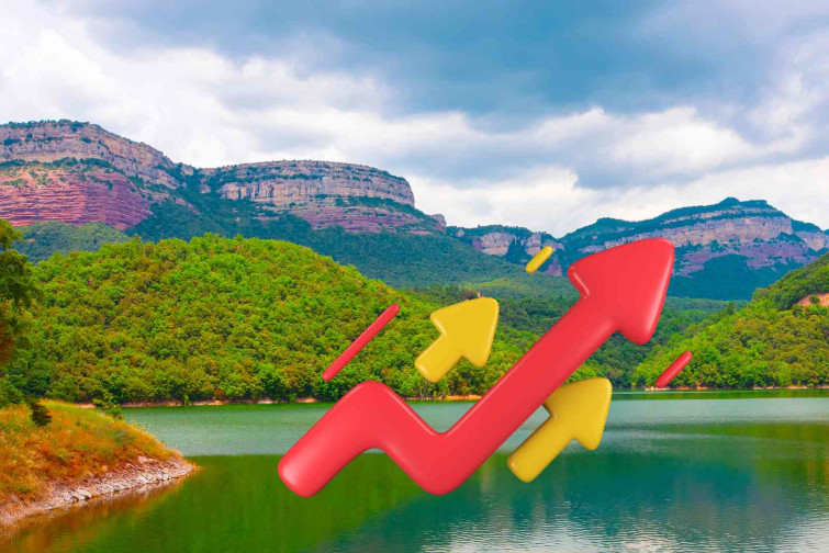 Las reservas de agua en Catalunya superan el 81% después de tres meses de subida constante