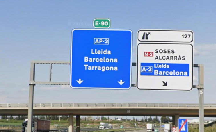 Retenciones en la AP-2 en Soses: problemas tras un accidente de tráfico