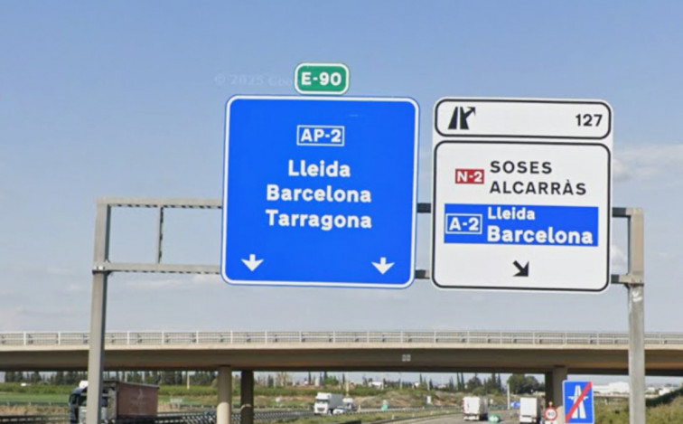 Retenciones en la AP-2 en Soses: problemas tras un accidente de tráfico