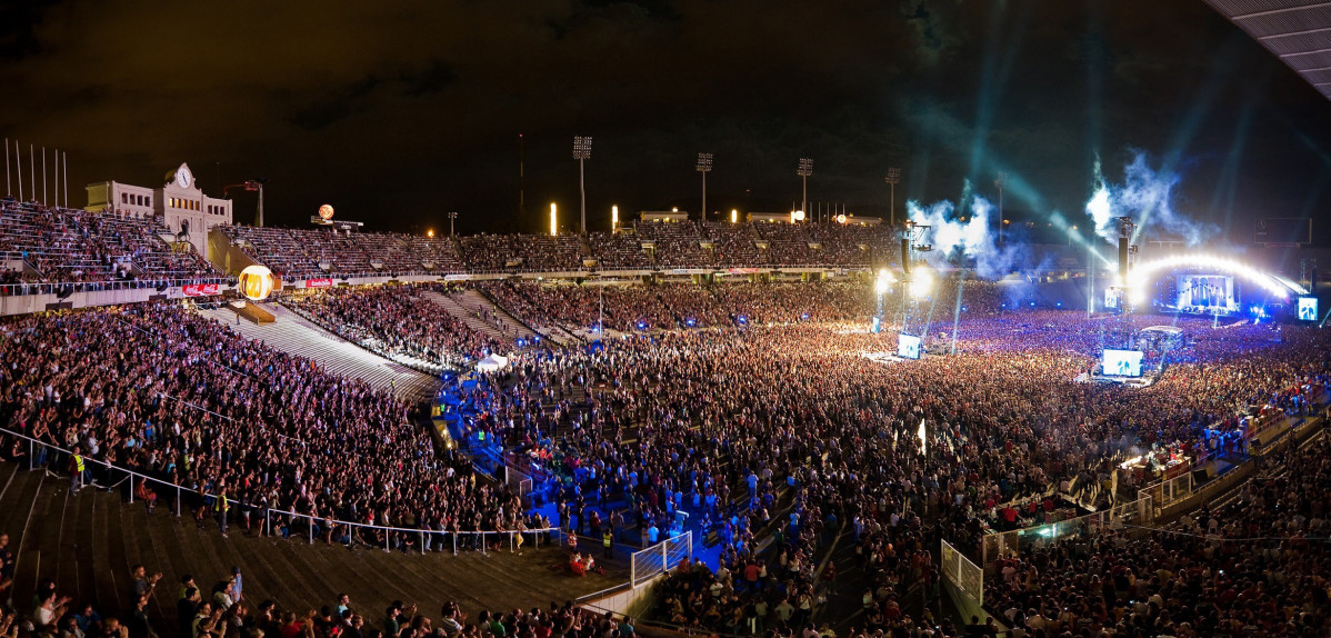 Archivo - El Estadi Olímpic Lluís Companys de Barcelona durante un concierto.