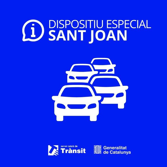 485.000 coches salen del área de Barcelona hasta las 15.00 en la ‘operación salida’ por Sant Joan
