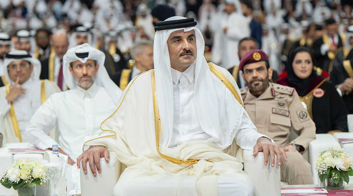 EuropaPress 6818086 may 2025 doha doha qatar qatari emir tamim bin hamad thani patronizes the