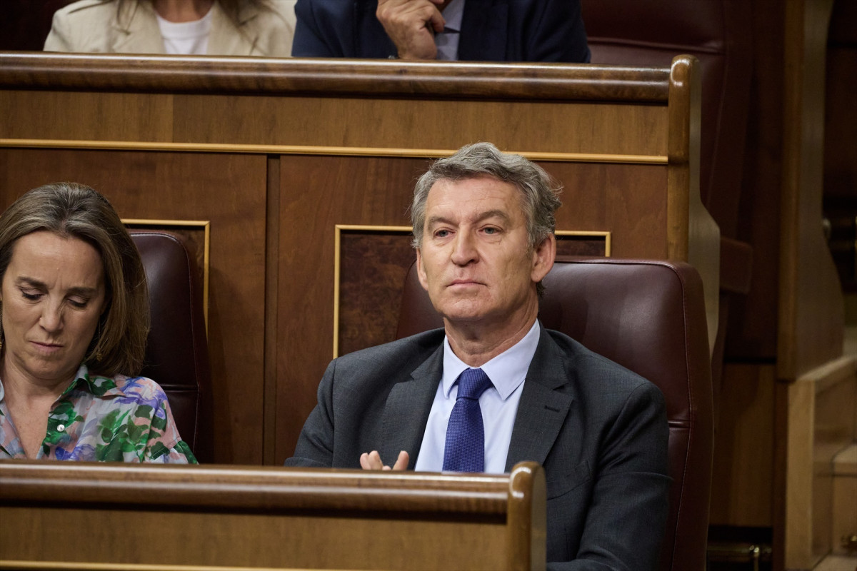 EuropaPress 6820247 presidente pp alberto nunez feijoo pleno congreso diputados 25 junio 2025